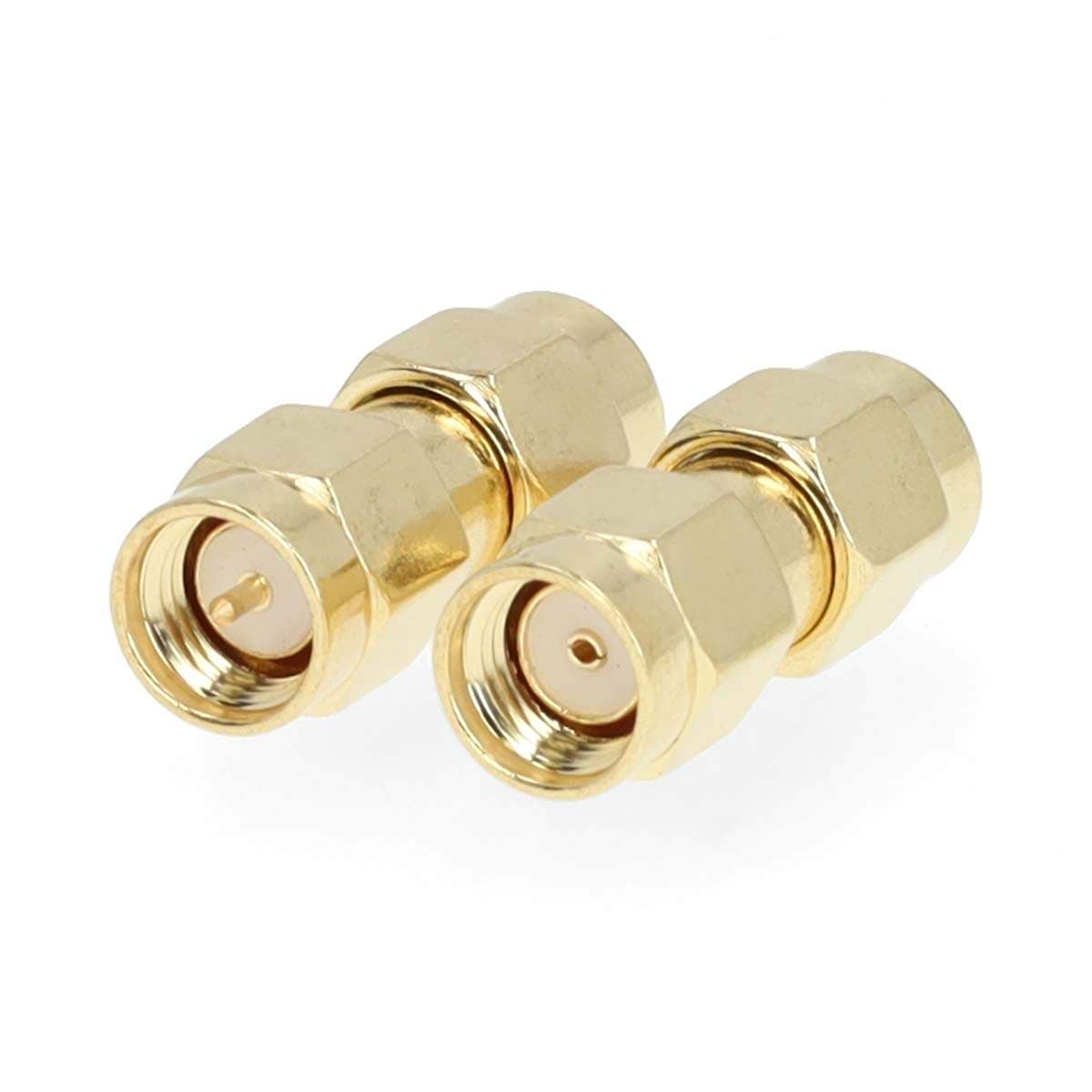 SMA-adapteri | SMA RP uros | SMA uros | Kullattu | 50 Ohm | Suora | Kupari | Kulta | 2 kpl | Laatikko
