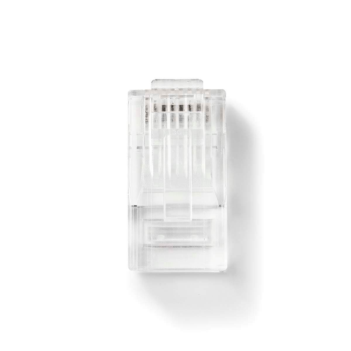 RJ45-liitin | RJ45 Pass Through | Monisäikeinen UTP CAT5 | Suora | Kullattu | 10 kpl | PVC | Läpikuultava | Laatikko