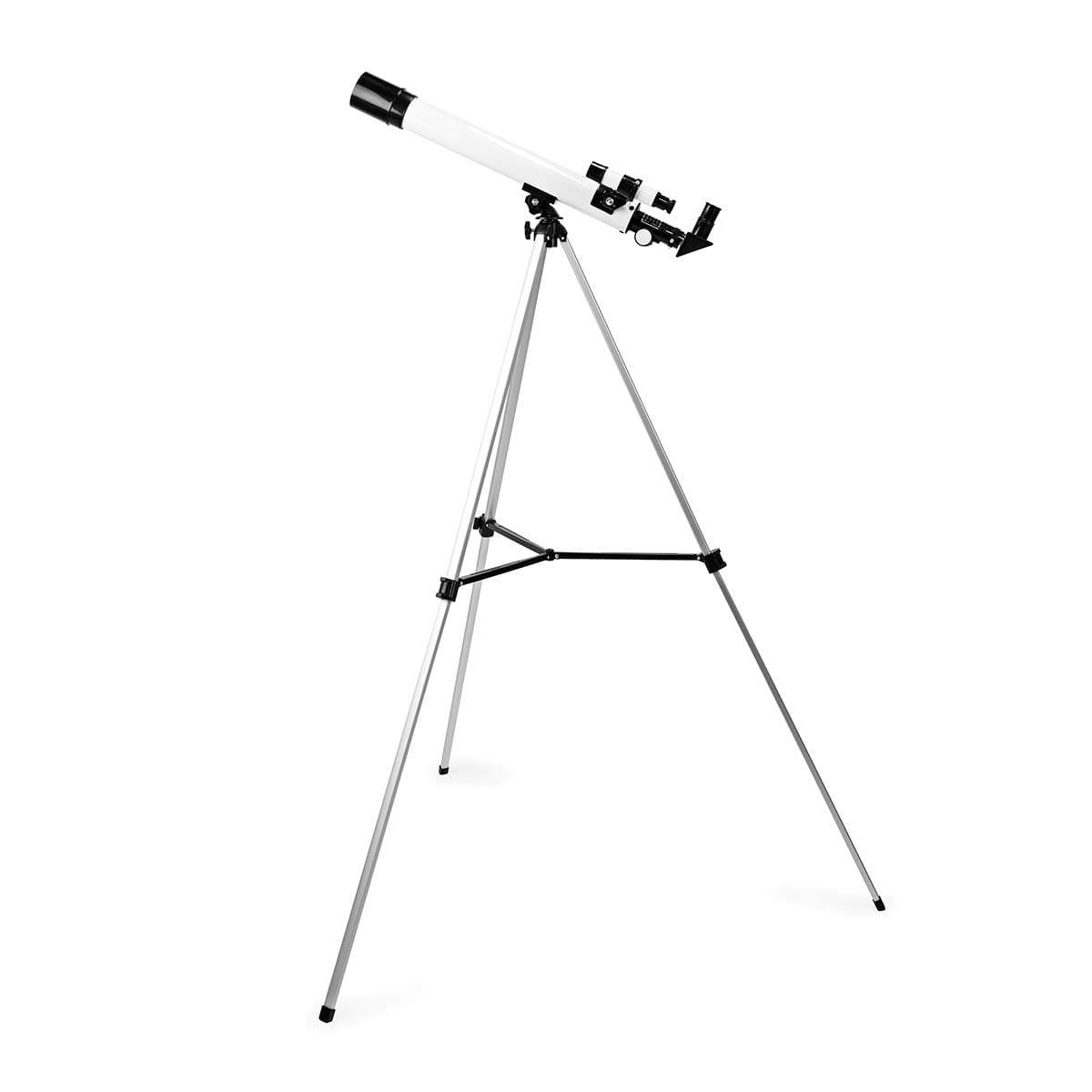 Kaukoputki | Aukko: 50 mm | Polttoväli: 600 mm | Finderscope: 5 x 24 | Maksimi työkorkeus: 125 cm | Tripod | Musta / Valkoinen