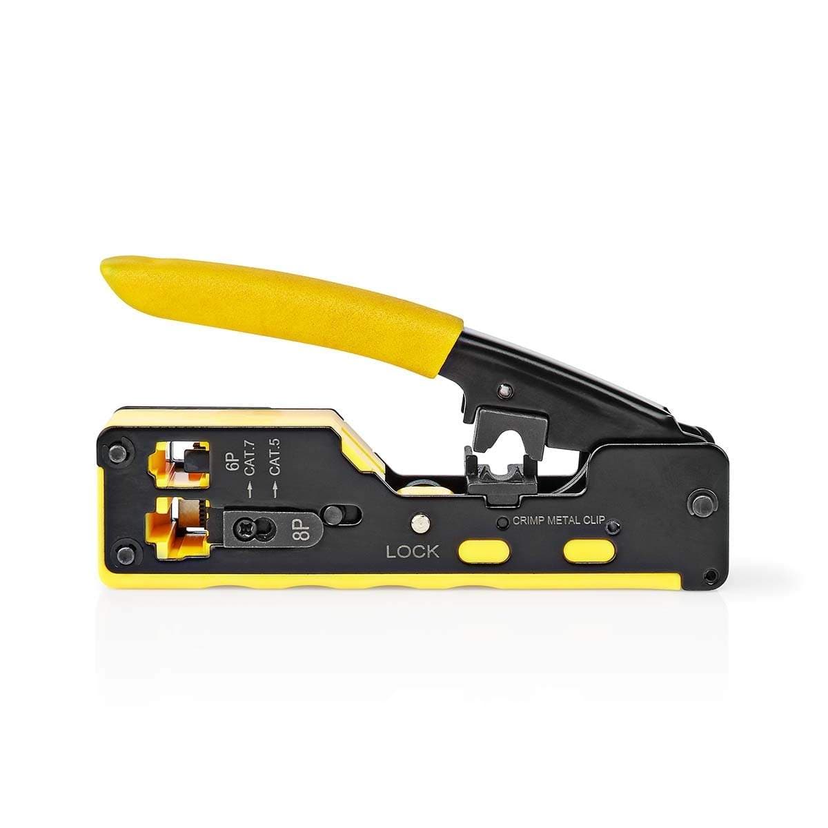 Kuorintapihdit | CAT5 / CAT5e / CAT6 / CAT6a / CAT7 / RJ12 / RJ45 | Kuorinta / Leikkaus / Pihdit | Kumi / Teräs | Keltainen / Mu