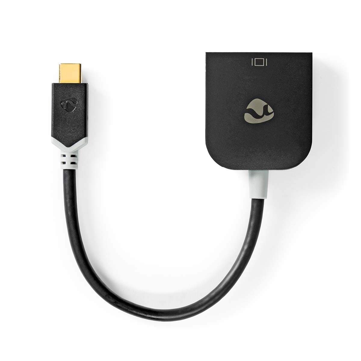 USB-C™ Sovitin | USB 3.2 Gen 1 | USB-C™ Uros | VGA Naaras | 1920x1200 | 0.20 m | Pyöreä | Kullattu | PVC | Antrasiitti | Ikkunal