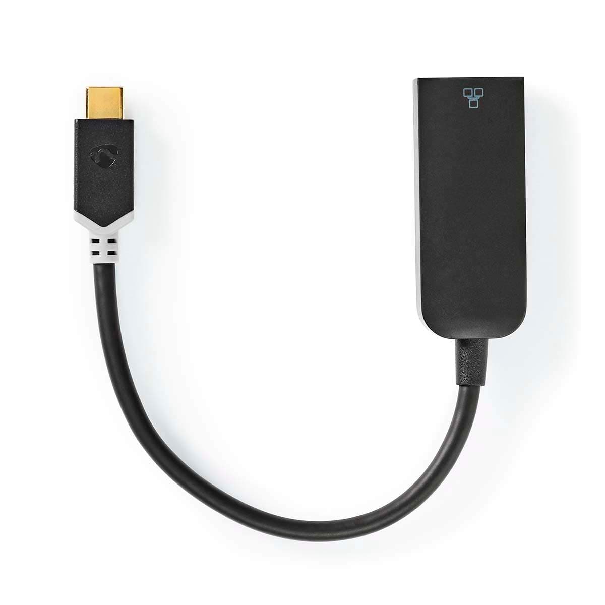 USB-verkkosovitin | USB 3.2 Gen 1 | 1000 Mbps | USB-C™ Uros | RJ45 Naaras | 0.20 m | Pyöreä | Kullattu | Tinattu Kupari | Antras