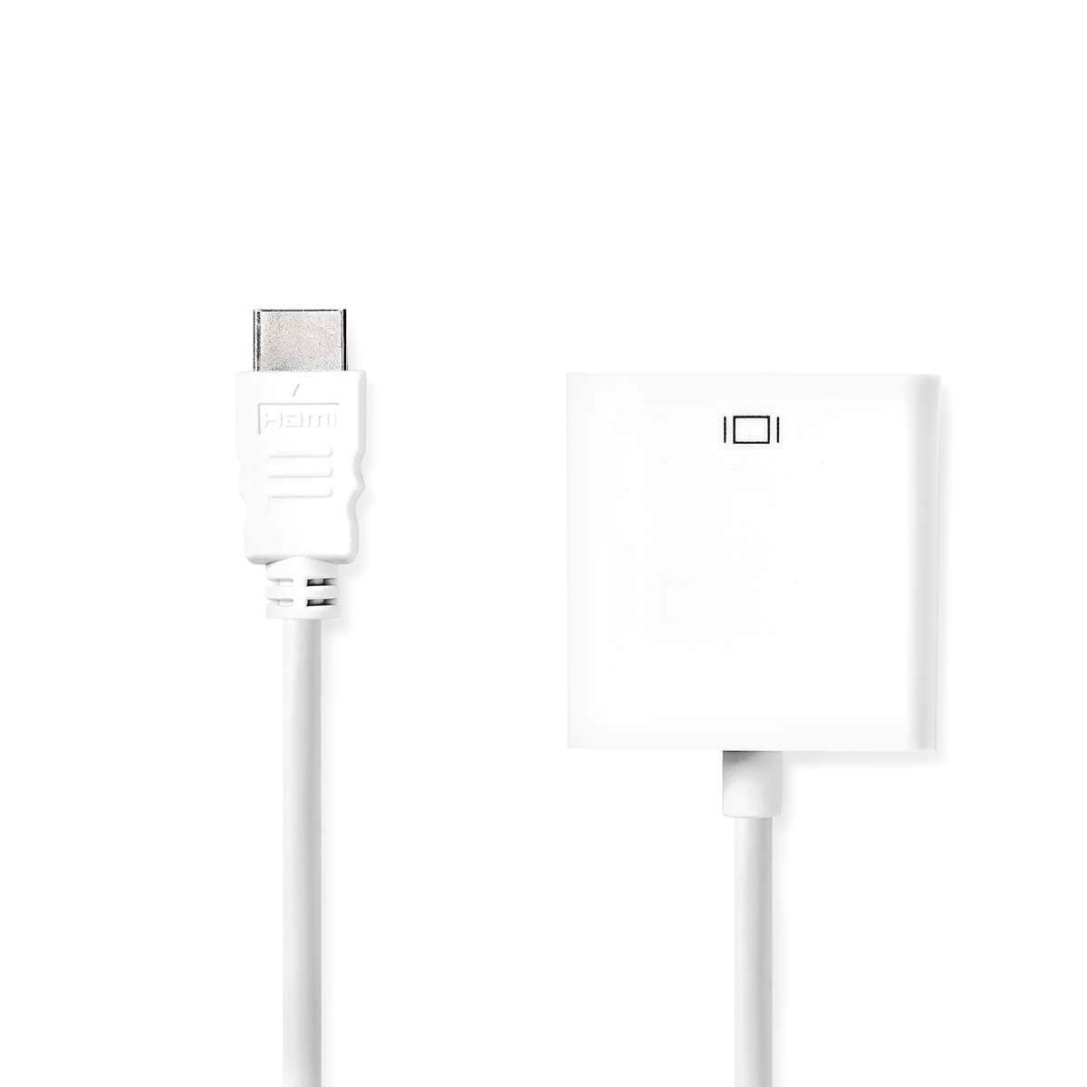 VGA-sovitin | HDMI™ liitin | VGA Naaras | Niklattu | Suora | PVC | Valkoinen | Laatikko