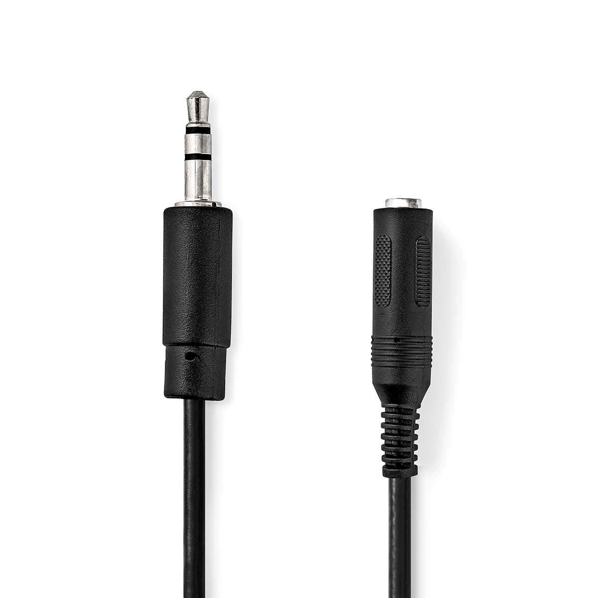 Stereoäänikaapeli | 3.5 mm uros | 6.35 mm naaras | Niklattu | 0.20 m | Pyöreä | Muovipussi