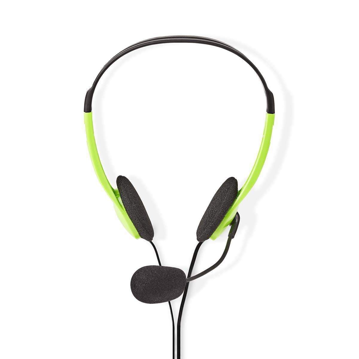 PC-headset | On-Ear-Kuulokkeet | Stereo | 2x 3.5 mm | Kokoontaitettava Mikrofoni | Vihreä