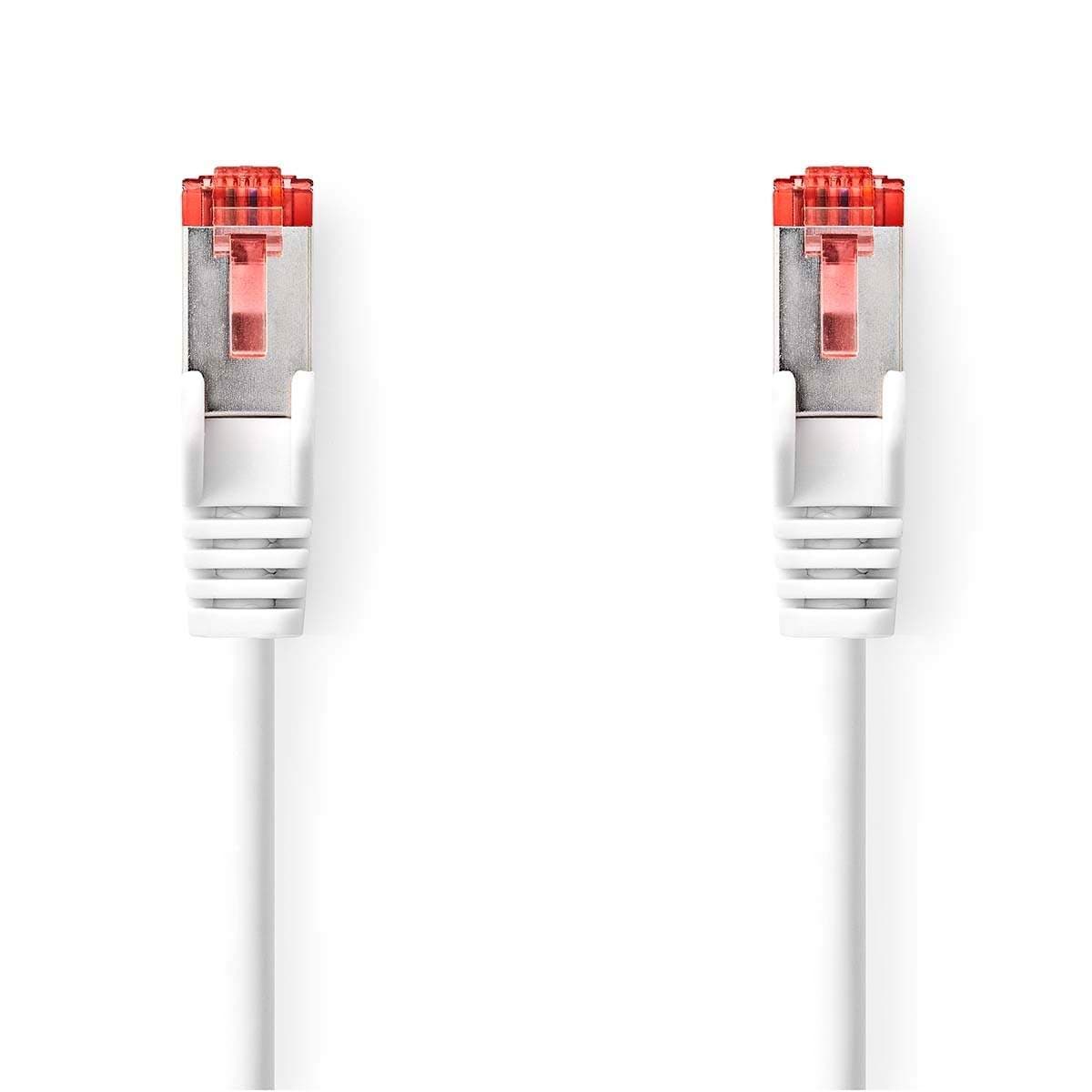 CAT6 Verkkokaapeli | RJ45 uros | RJ45 uros | S/FTP | 0.50 m | Pyöreä | LSZH | Valkoinen | Label