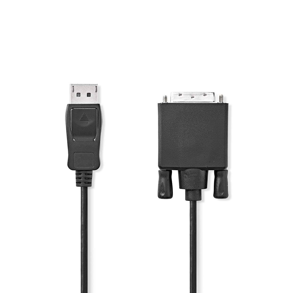 DisplayPort kaapeli | DisplayPort uros | DVI-D 24+1-Pin Uros | 1080p | Niklattu | 2.00 m | Pyöreä | PVC | Musta | Label