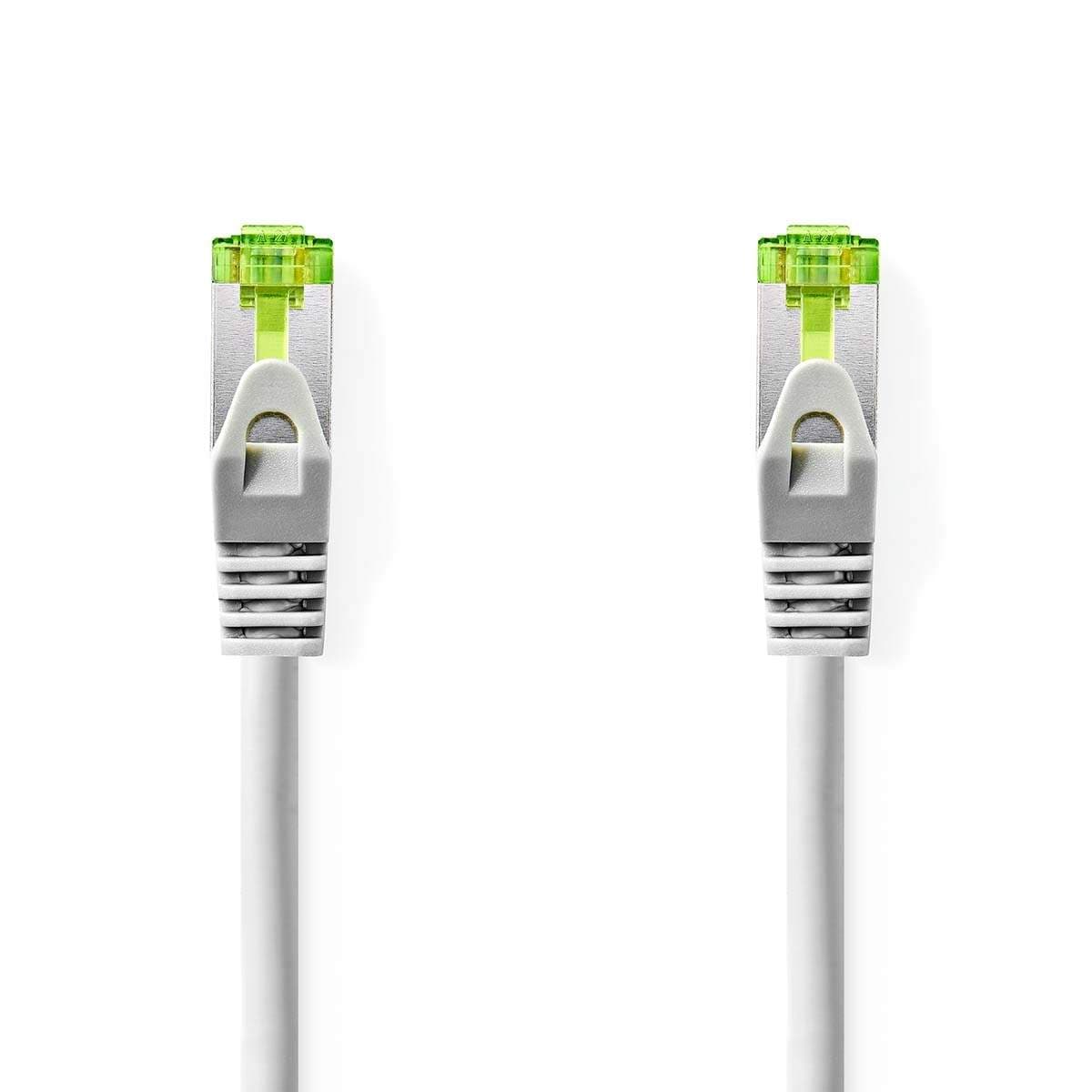 CAT7 verkkokaapeli | S/FTP | RJ45 uros | RJ45 uros | 3.00 m | Snagless | Pyöreä | LSZH | Harmaa | Label