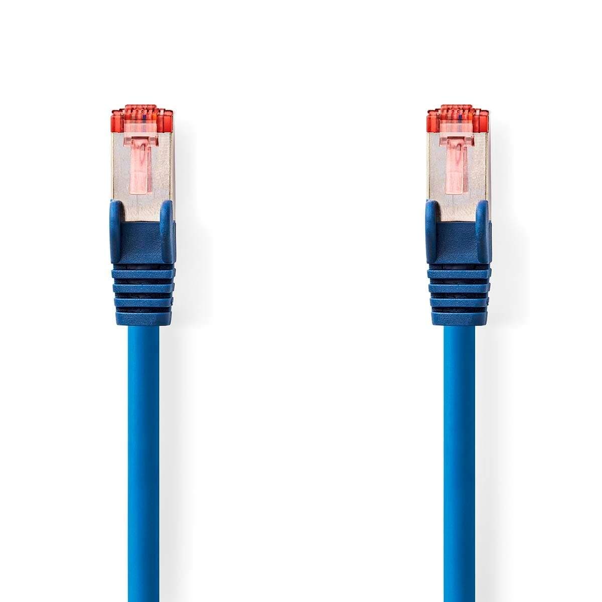 CAT6 Verkkokaapeli | RJ45 uros | RJ45 uros | S/FTP | 3.00 m | Pyöreä | LSZH | Sininen | Label