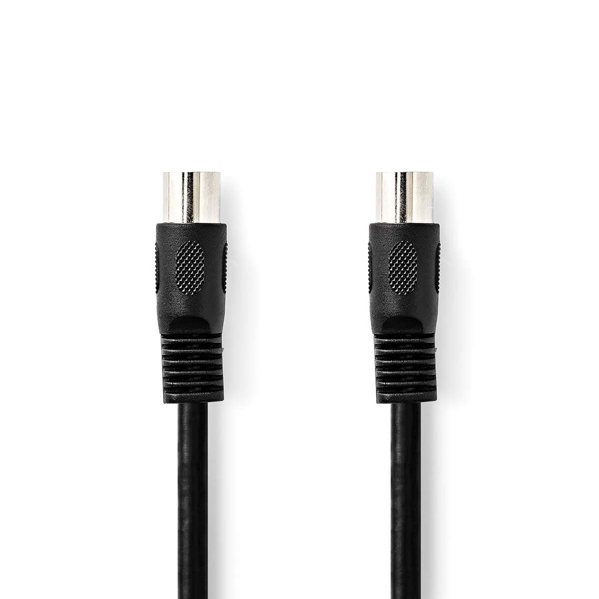 DIN Audiokaapeli | DIN 5-Pin uros | DIN 5-Pin uros | Niklattu | 1.00 m | Pyöreä | PVC | Musta | Label