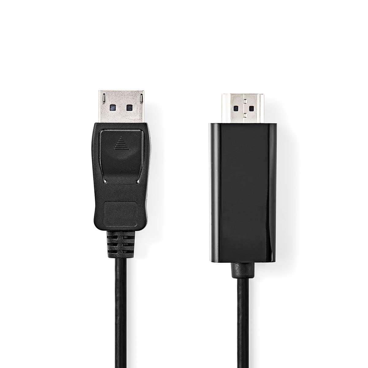 DisplayPort kaapeli | DisplayPort uros | HDMI™ liitin | 4K@30Hz | Niklattu | 3.00 m | Pyöreä | PVC | Musta | Laatikko