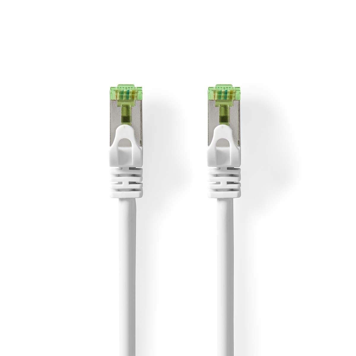 CAT7 verkkokaapeli | S/FTP | RJ45 uros | RJ45 uros | 0.50 m | Snagless | Pyöreä | LSZH | Valkoinen | Laatikko
