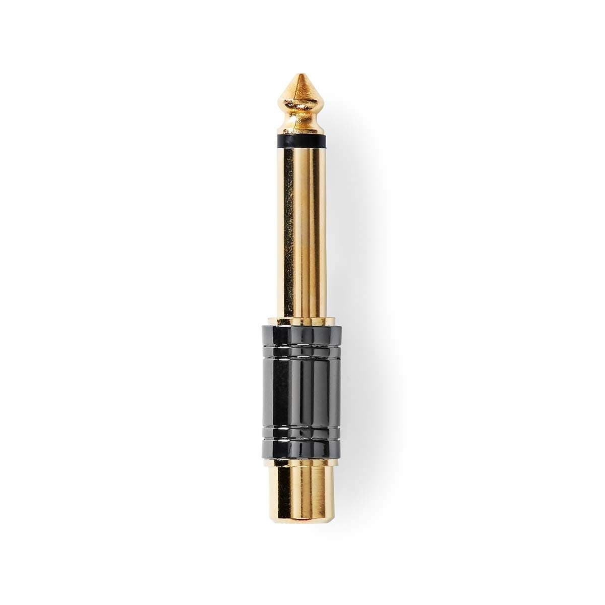 Monoäänisovitin | 6.35 mm uros | RCA Naaras | Kullattu | Suora | Metalli | Metalli | 1 kpl | Laatikko