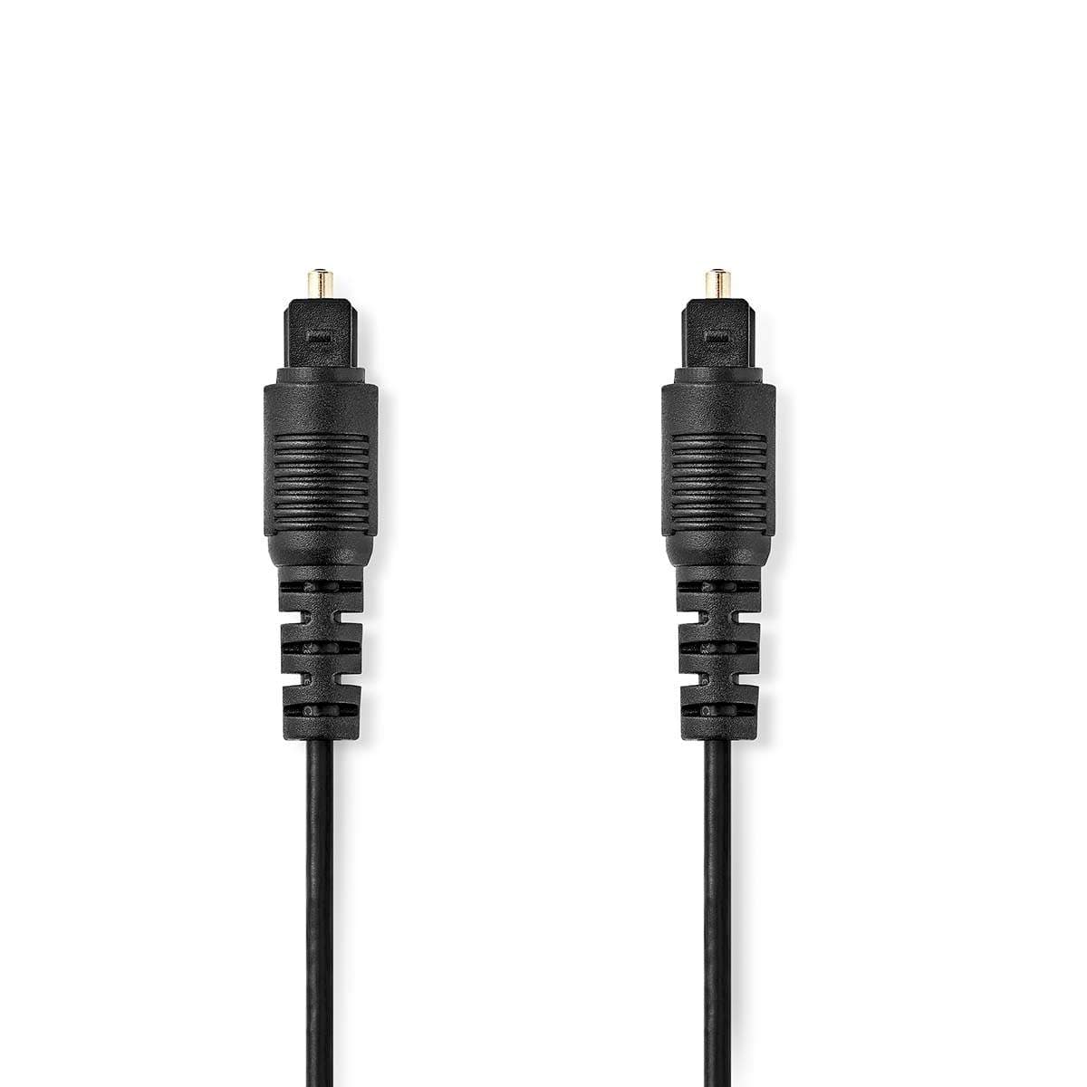 Optinen Audiokaapeli | TosLink uros | TosLink uros | 1.00 m | Pyöreä | PVC | Musta | Laatikko
