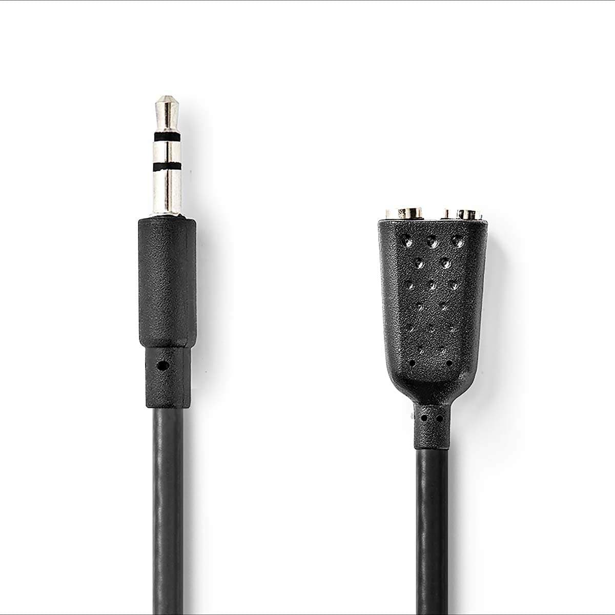 Stereoäänikaapeli | 3.5 mm uros | 2x 3.5 mm naaras | Niklattu | 0.20 m | Pyöreä | Laatikko