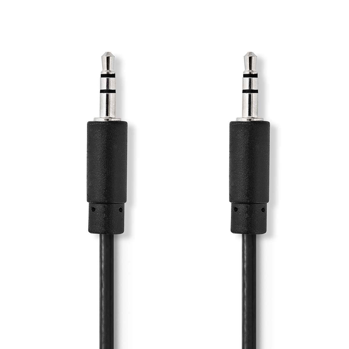 Stereoäänikaapeli | 3.5 mm uros | 3.5 mm uros | Niklattu | 3.00 m | Pyöreä | Musta | Laatikko
