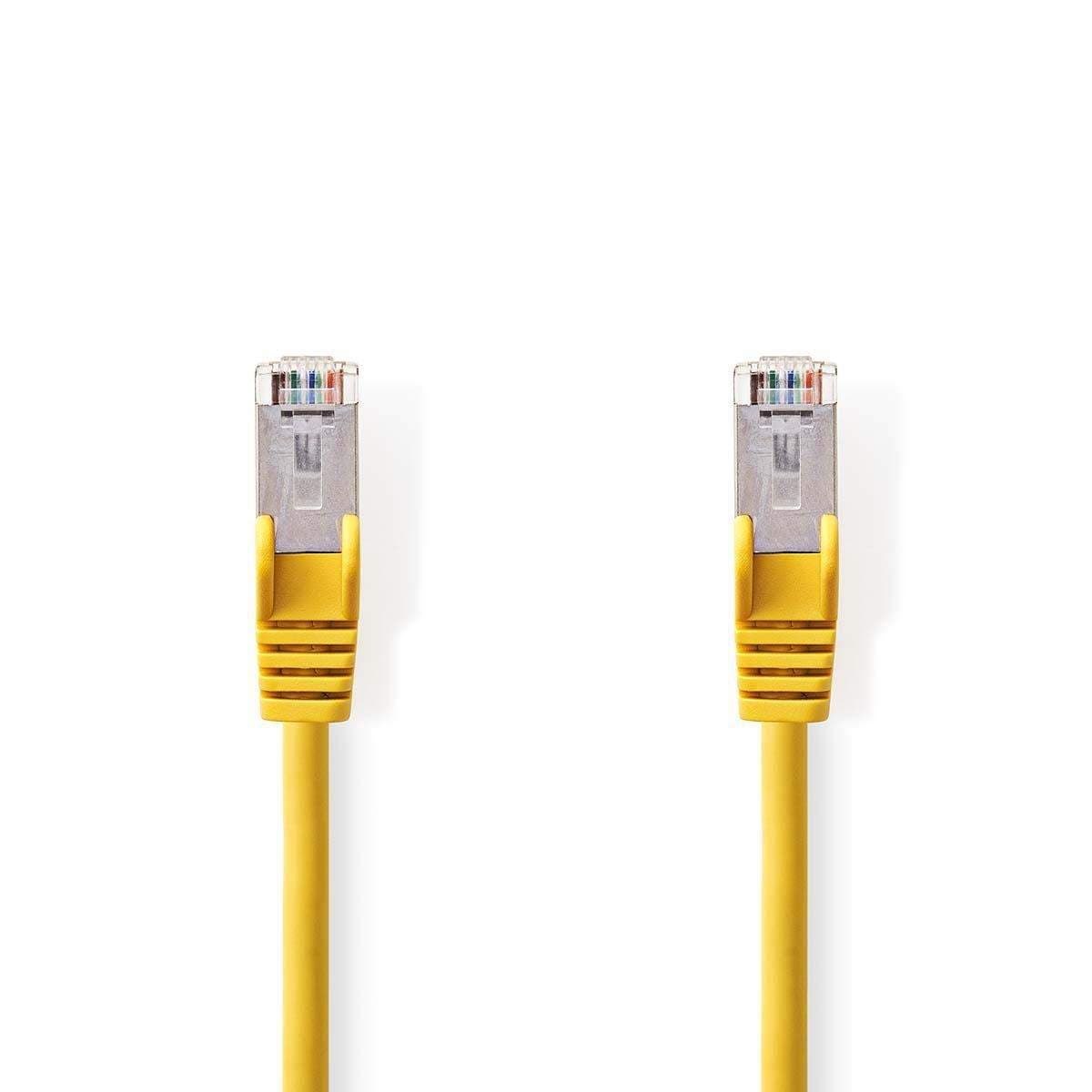 CAT5e verkkokaapeli | SF/UTP | RJ45 uros | RJ45 uros | 20.0 m | Pyöreä | PVC | Keltainen | Muovipussi