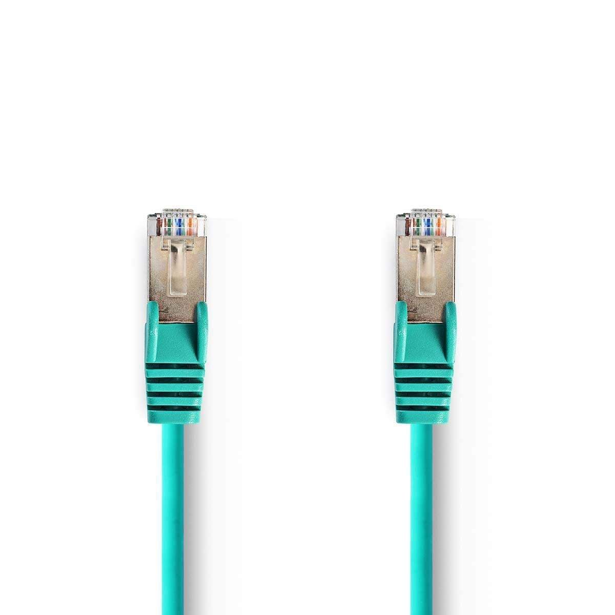 CAT5e verkkokaapeli | SF/UTP | RJ45 uros | RJ45 uros | 3.00 m | Pyöreä | PVC | Vihreä | Muovipussi