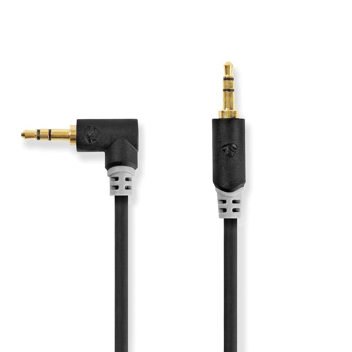 Stereoäänikaapeli | 3.5 mm uros | 3.5 mm uros | Kullattu | 1.00 m | Pyöreä | Antrasiitti | Laatikko