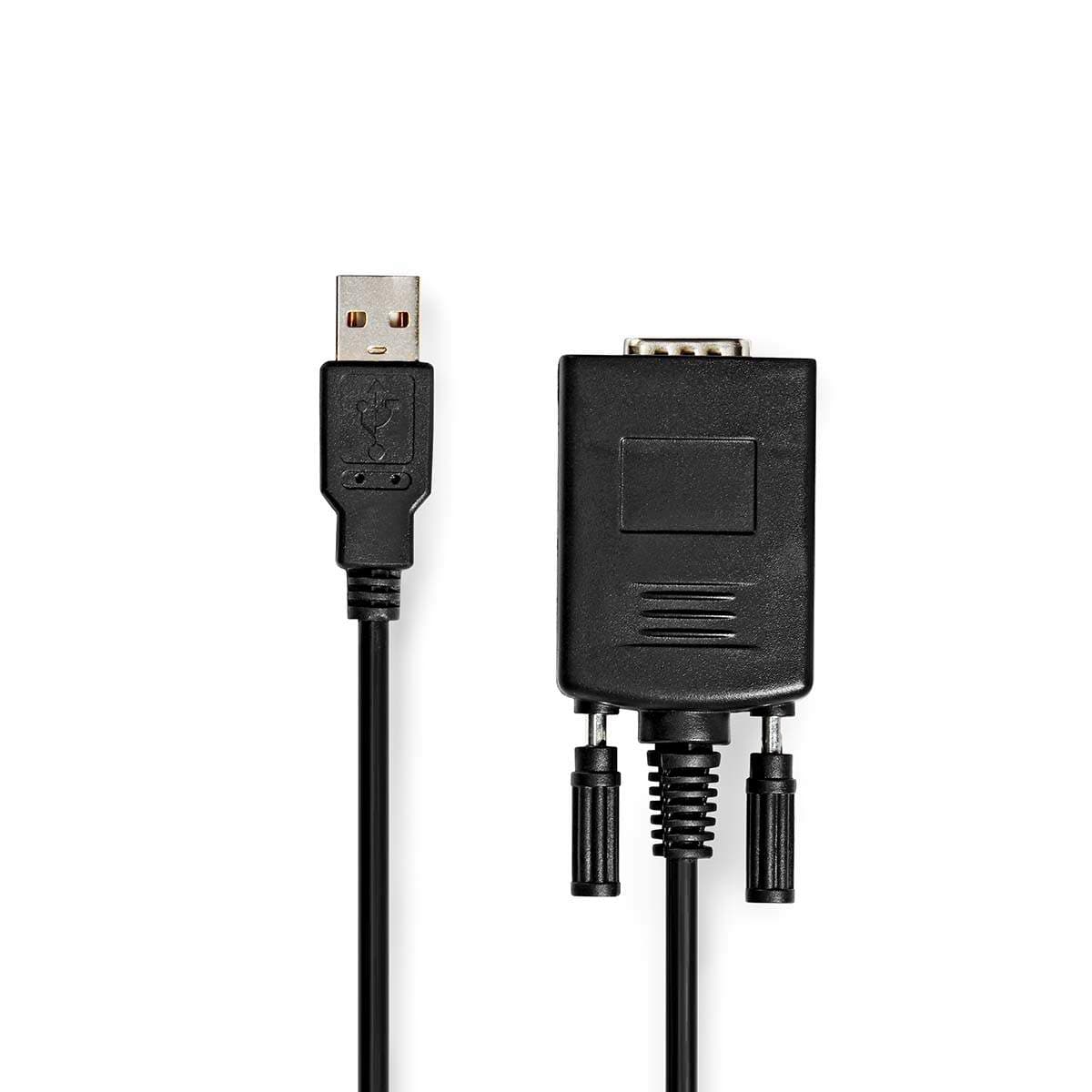 RS232 muunnin | USB-A Uros | RS232 | Niklattu | 0.90 m | Pyöreä | PVC | Musta | Laatikko