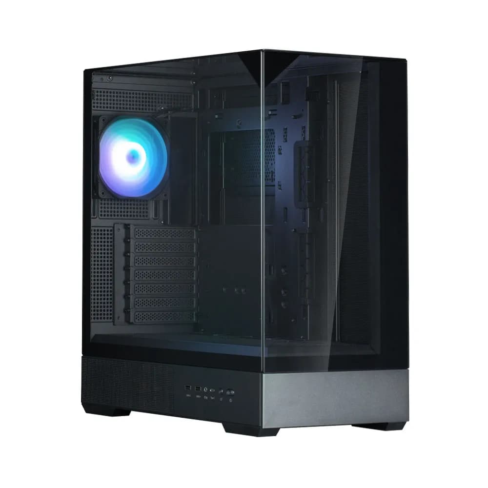 Zalman P40 Prism -miditornikotelo ikkunalla ja RGB-valaistuksella, musta