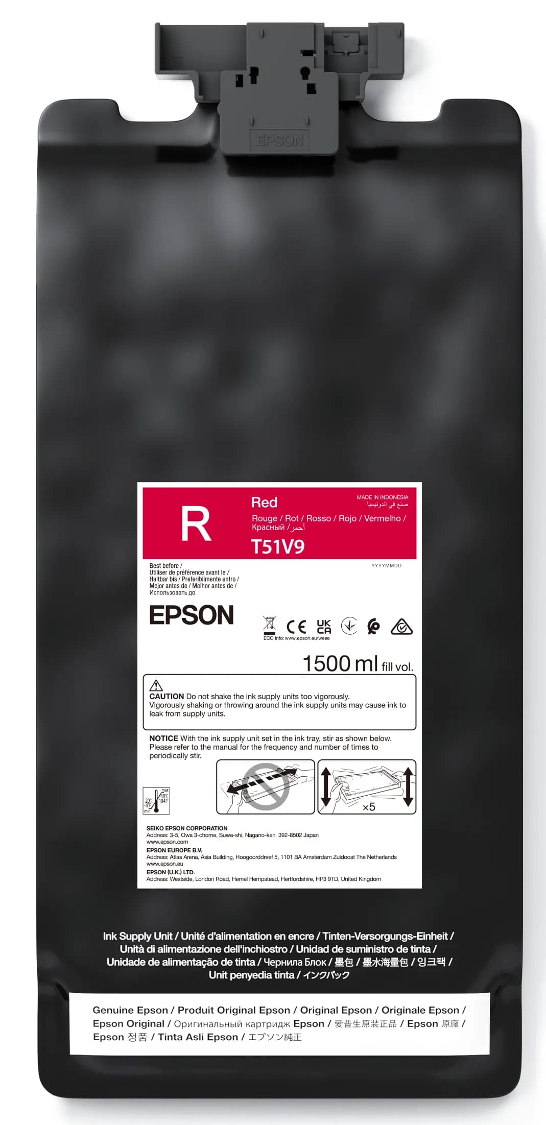 Epson UltraChrome GS3 -mustekasetti, 1.5 l, punainen