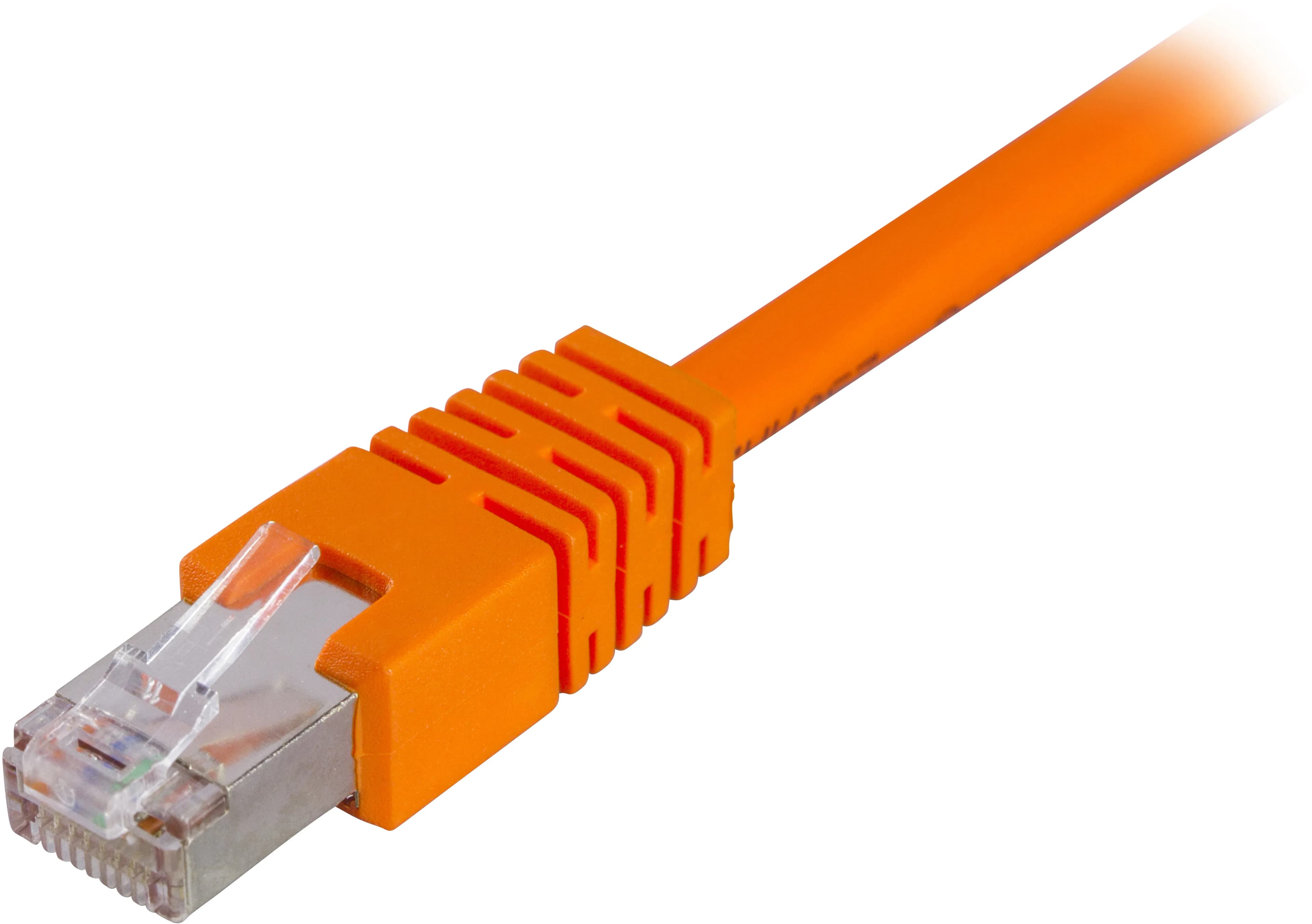 Deltaco Cat6 F/UTP RJ45 0.3m -verkkokaapeli, oranssi