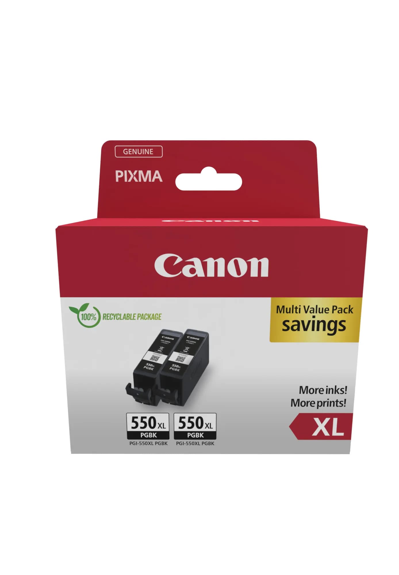 Canon PGI-550 XL-mustekasettipakkaus, musta, 2 kpl