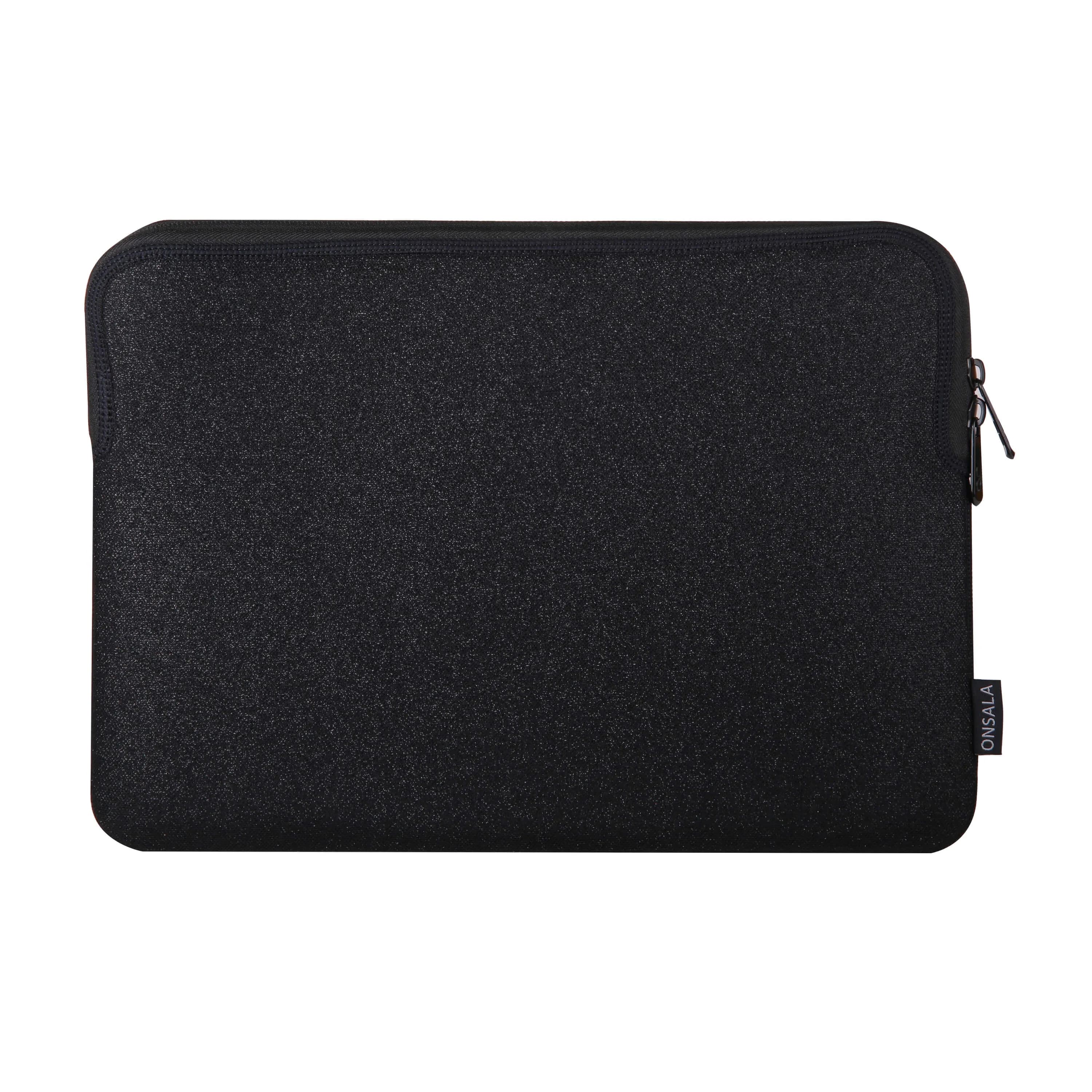 Onsala Sleeve Glitter -suojatasku, musta, 14""
