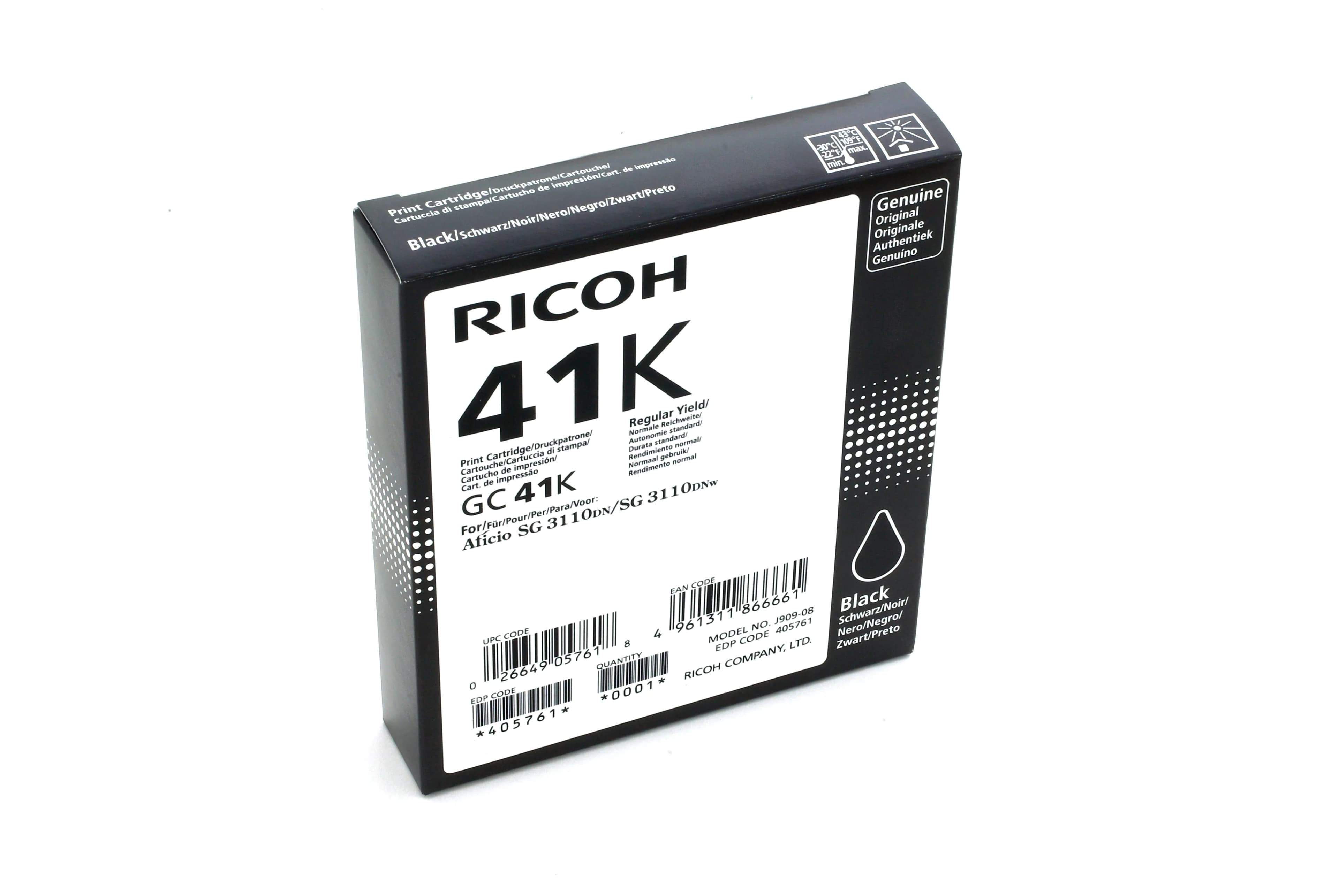 Ricoh GC41HK -mustekasetti, musta