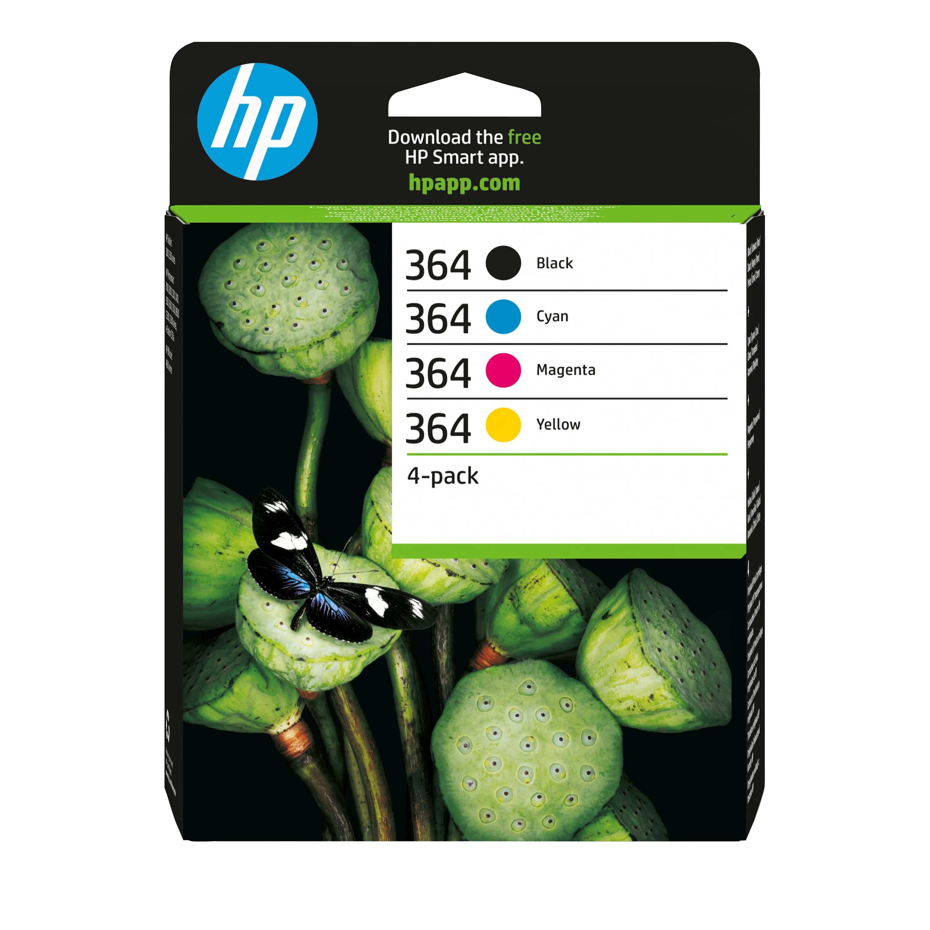 HP 364 -mustekasettipakkaus, musta, syaani, magenta, keltainen, 4 kpl