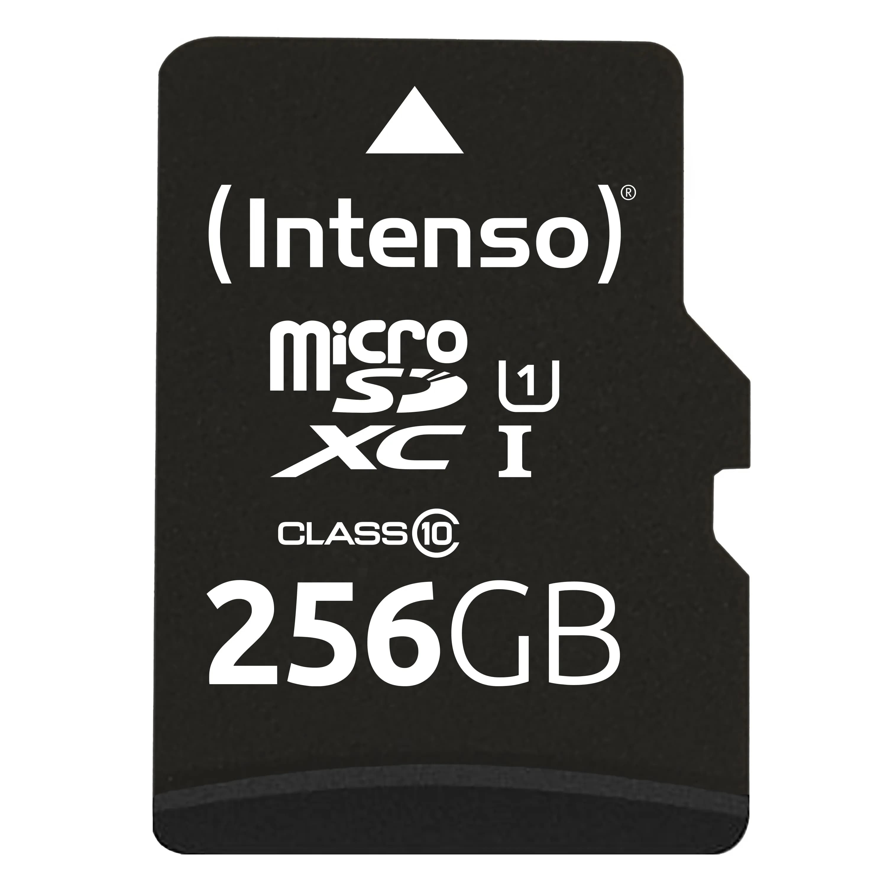 Intenso 256 Gt MicroSDXC UHS-I U1 -muistikortti + SD-adapteri