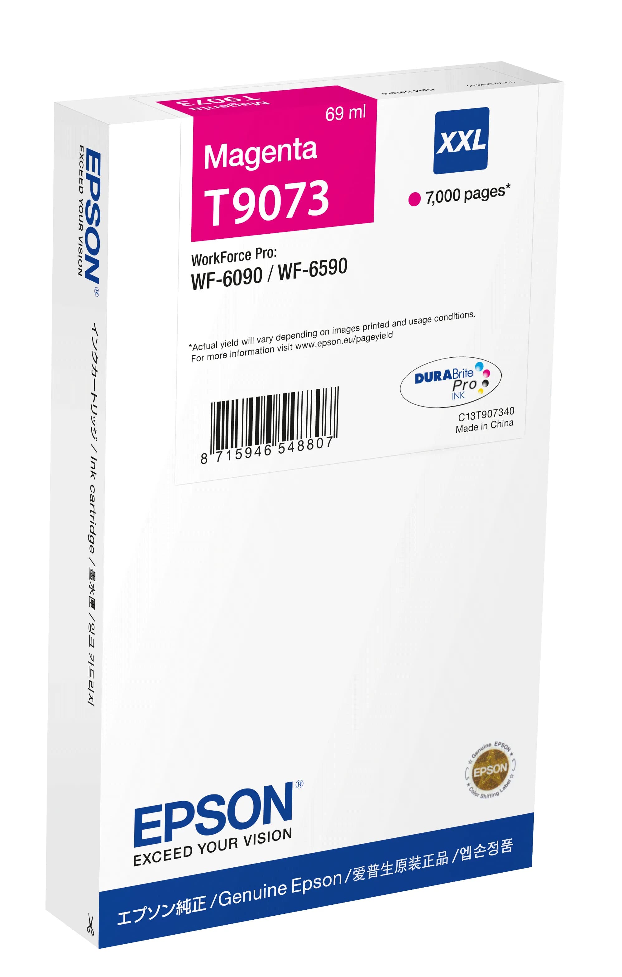 Epson T9073 XXL-mustekasetti, 69 ml, magenta