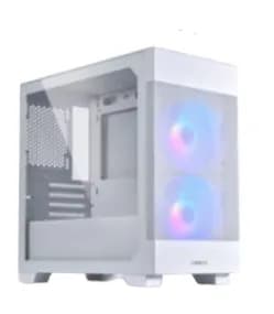 Lian Li LANCOOL 205M Mesh -micro-ATX-kotelo ikkunalla ja RGB-valaistuksella, valkoinen