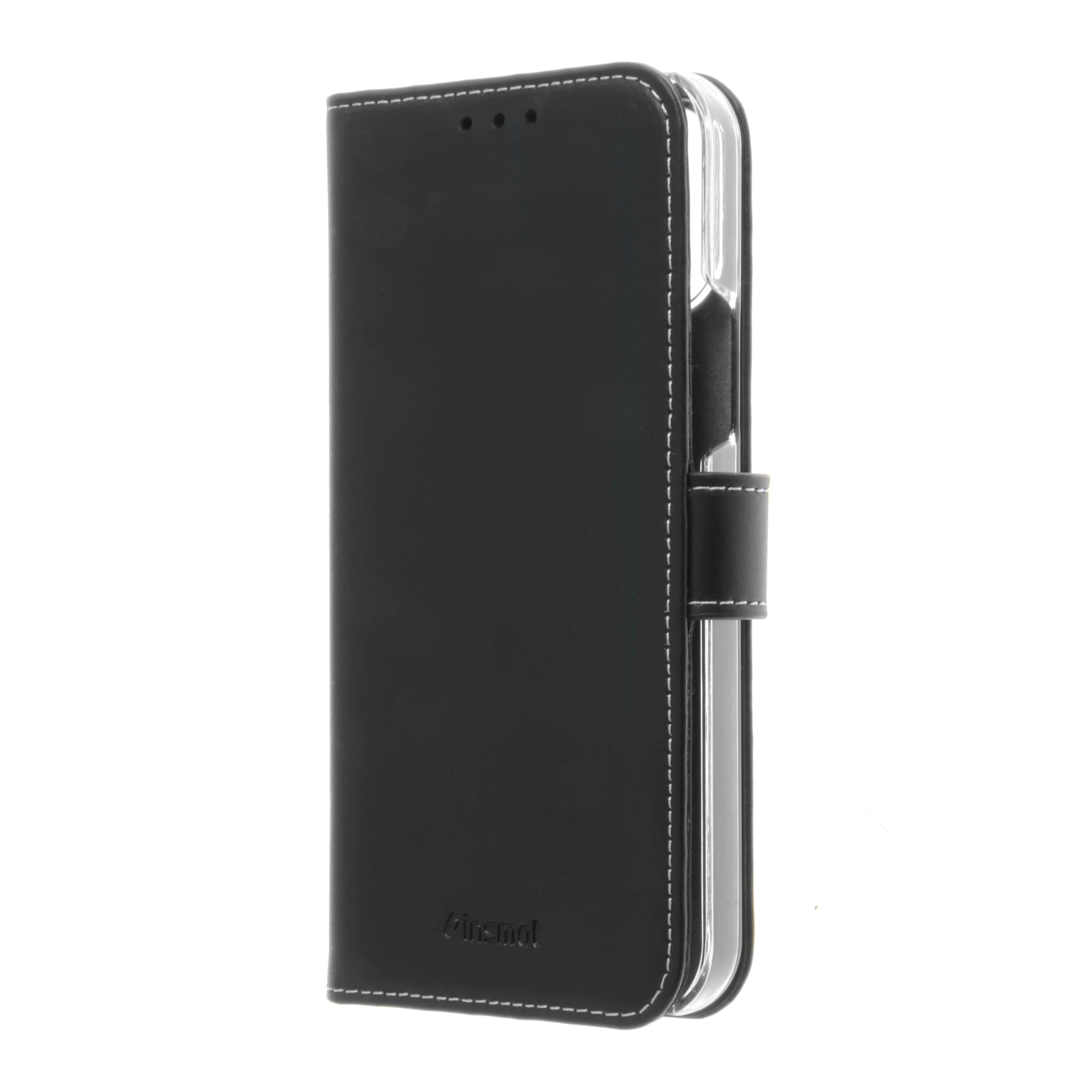 Insmat Flip Case, iPhone 12 / 12 Pro -lompakkokotelo, Musta