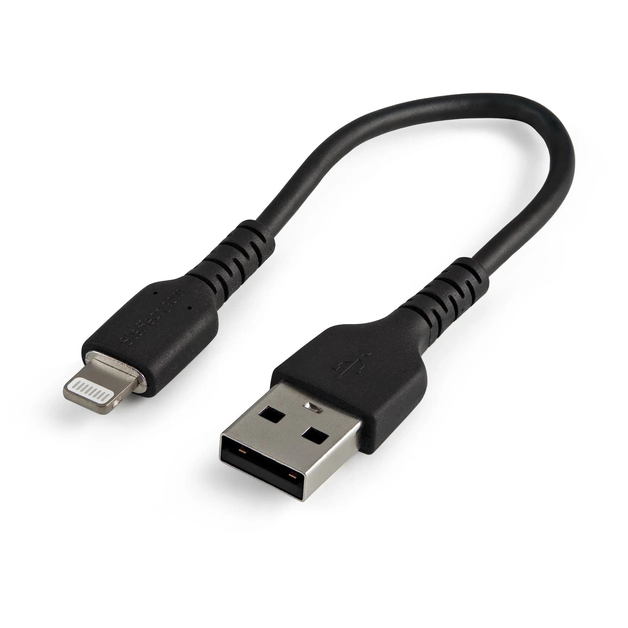 USB-A – Lightning -kaapeli, 0,15 m, musta