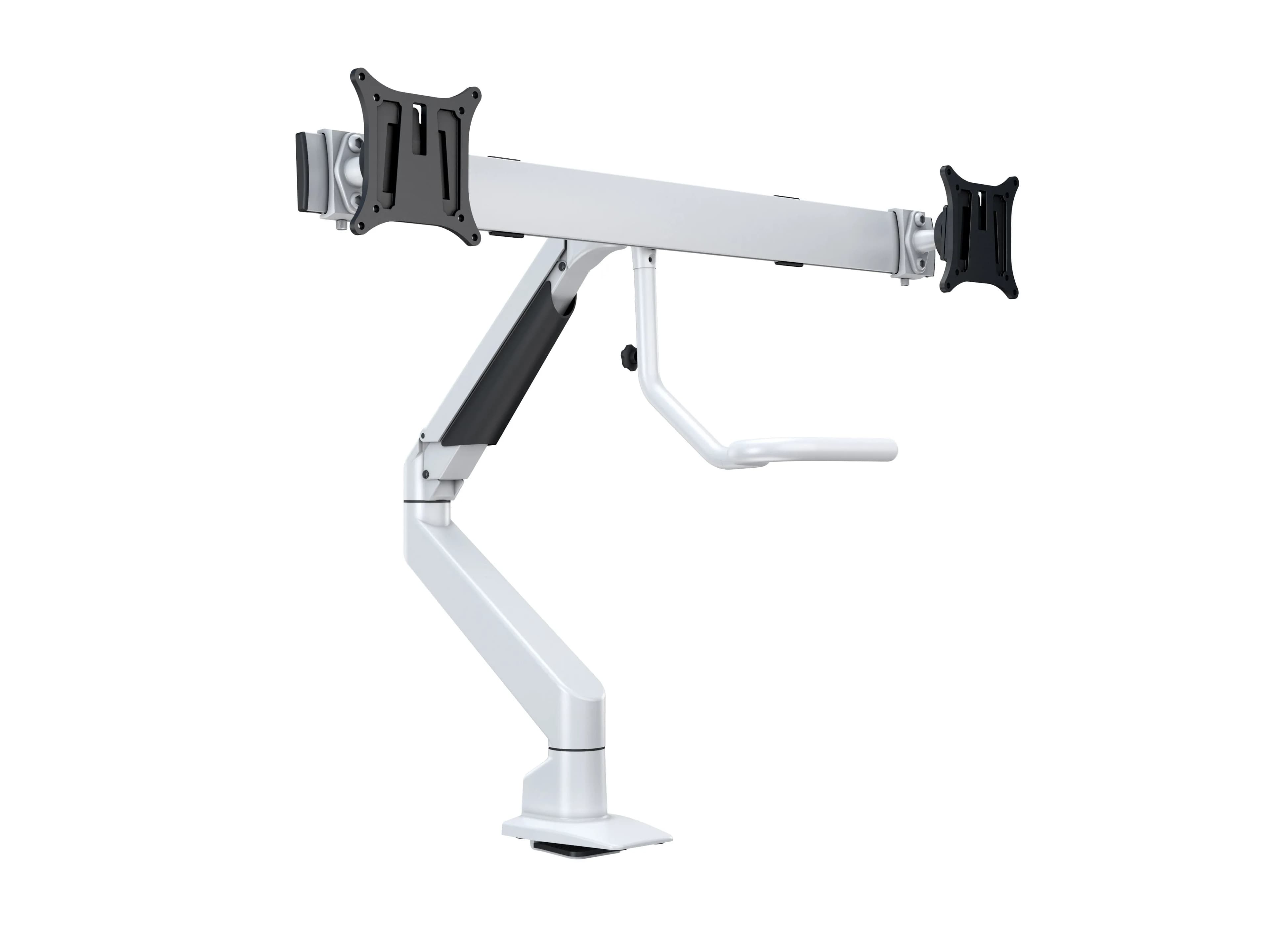 M VESA Gas Lift Arm w. Duo Crossbar 2 Silver