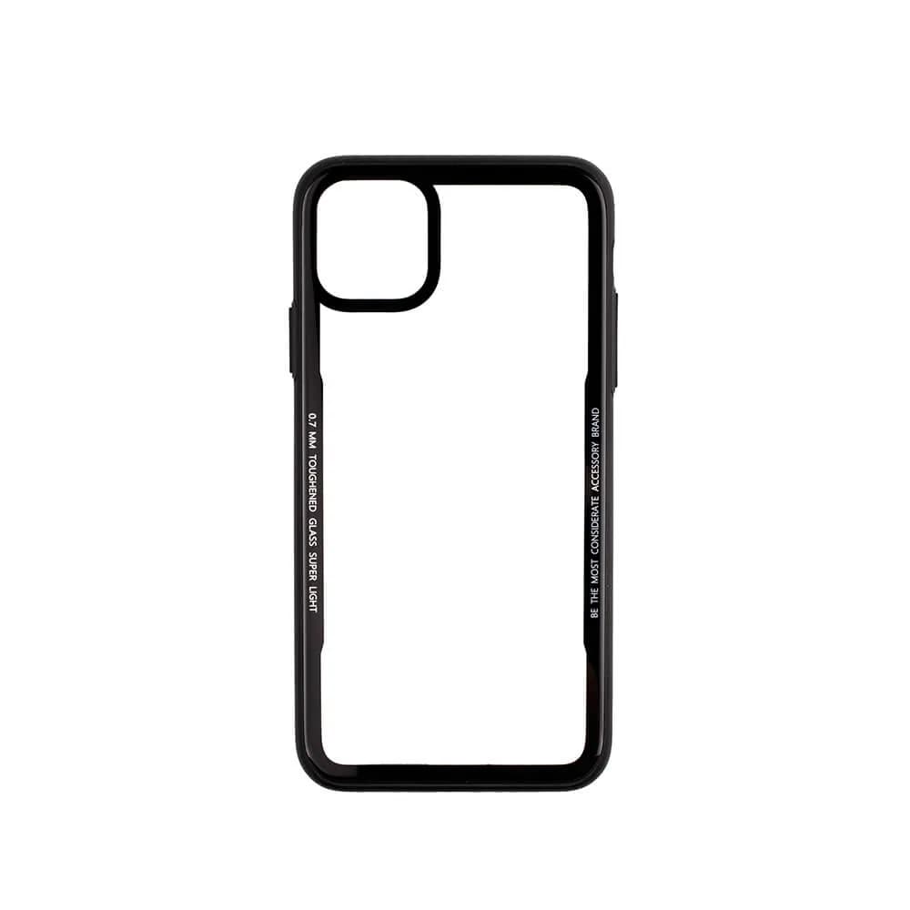 GEAR Tempered Glass Case, iPhone Xs Max -suojakuori, Musta