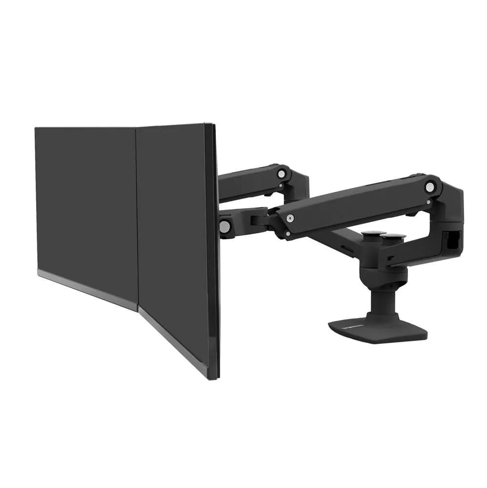Ergotron LX Dual Side-by-Side Arm-pöytäteline kahdelle näytölle jopa 27"", 18,1 kg, musta