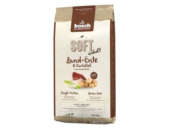 Bosch Soft Adult Land Duck & Potato, Koiran kuivaruoka, 12,5 kg