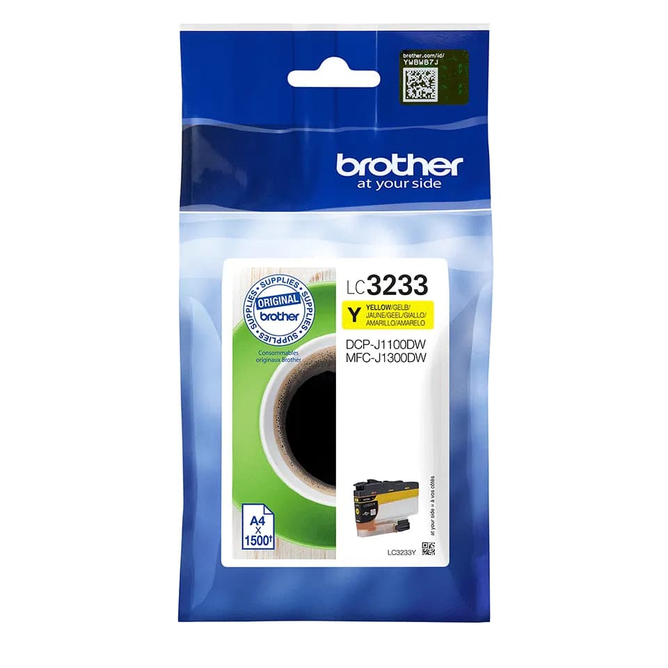 Brother LC3233Y -mustekasetti, keltainen