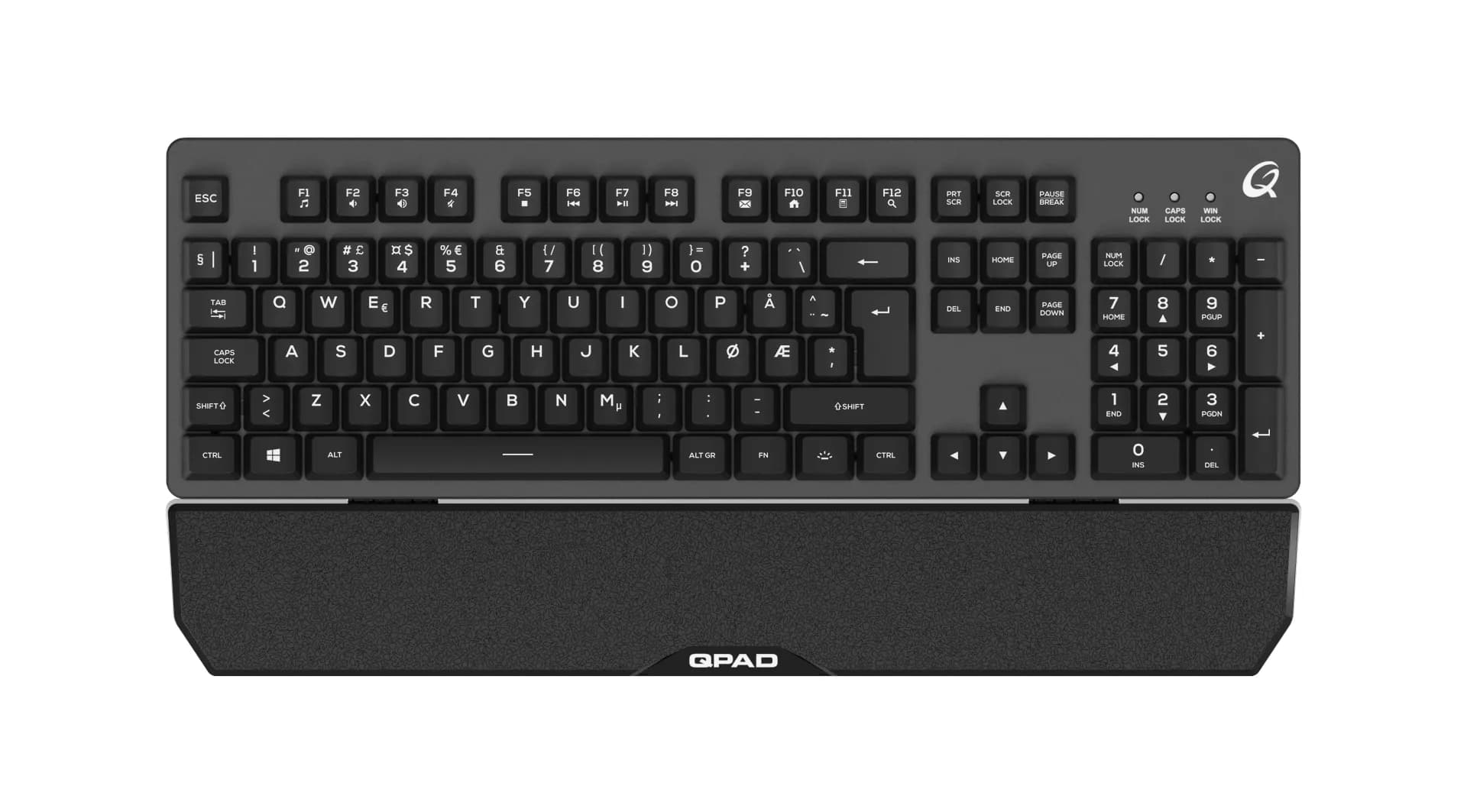 QPAD MK40 -pelinäppäimistö, Membranical, musta