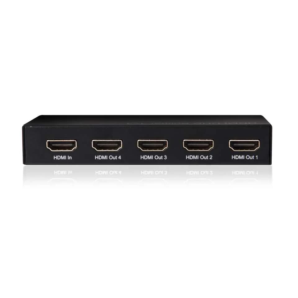 Club 3D 1 - 4 HDMI 2.0 -jakaja, 4K60Hz, Musta