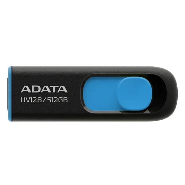 A-DATA UV128 USB 3.2 Gen 1 512 Gt -muistitikku, musta/sininen