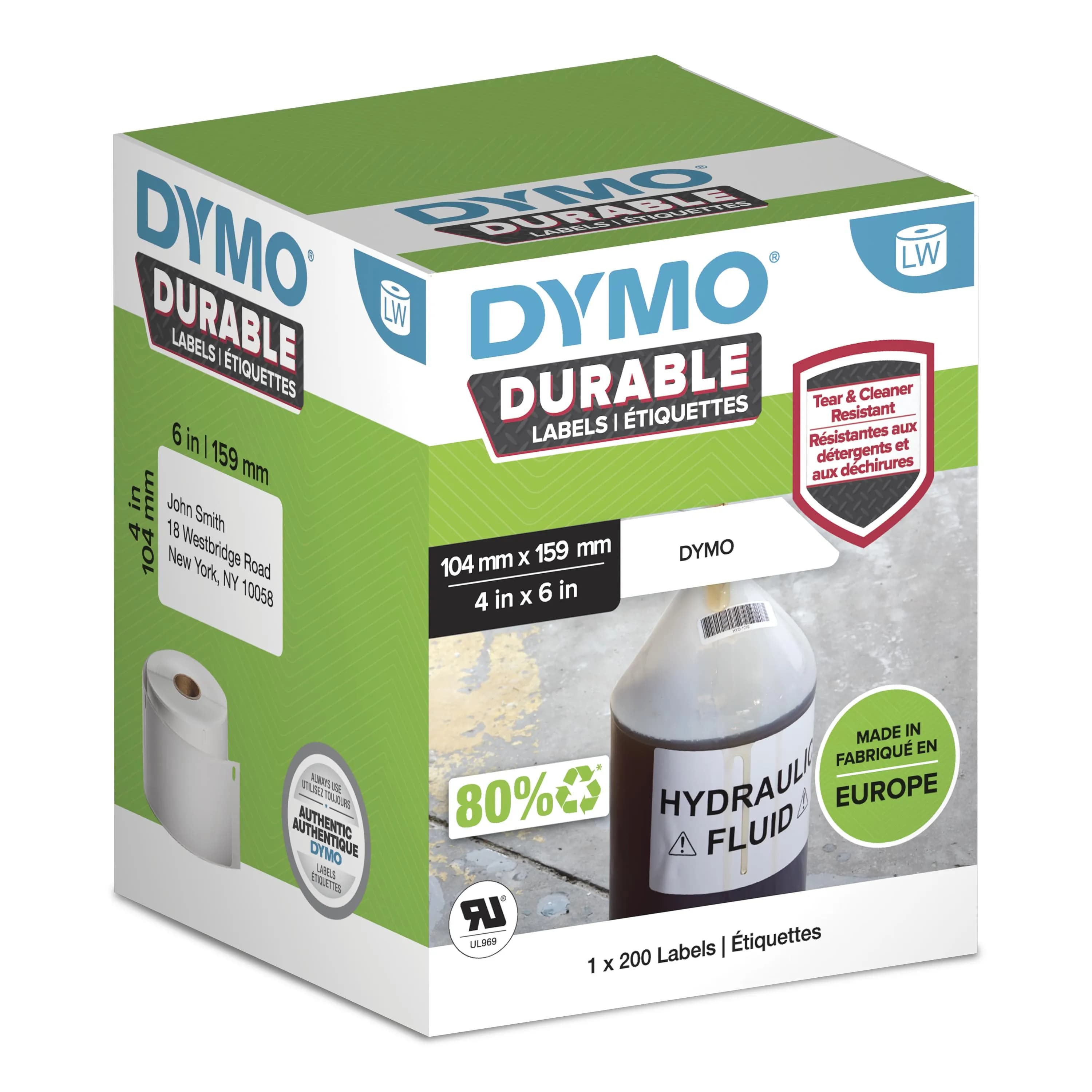 LabelWriter Durable extra-large shipping label 104mmx159mm