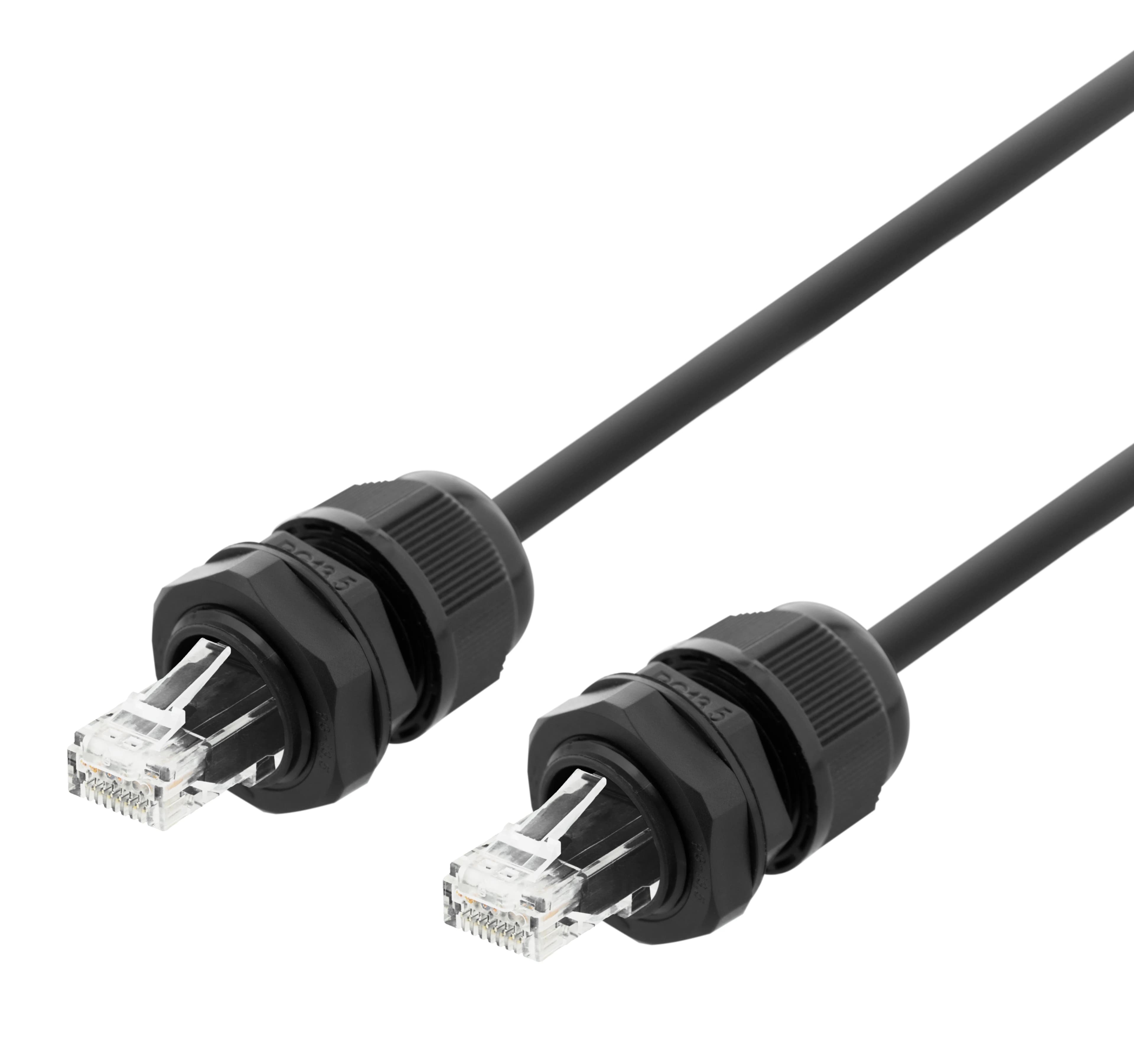 Deltaco Cat6a SFTP RJ45 3m -verkkokaapeli, musta
