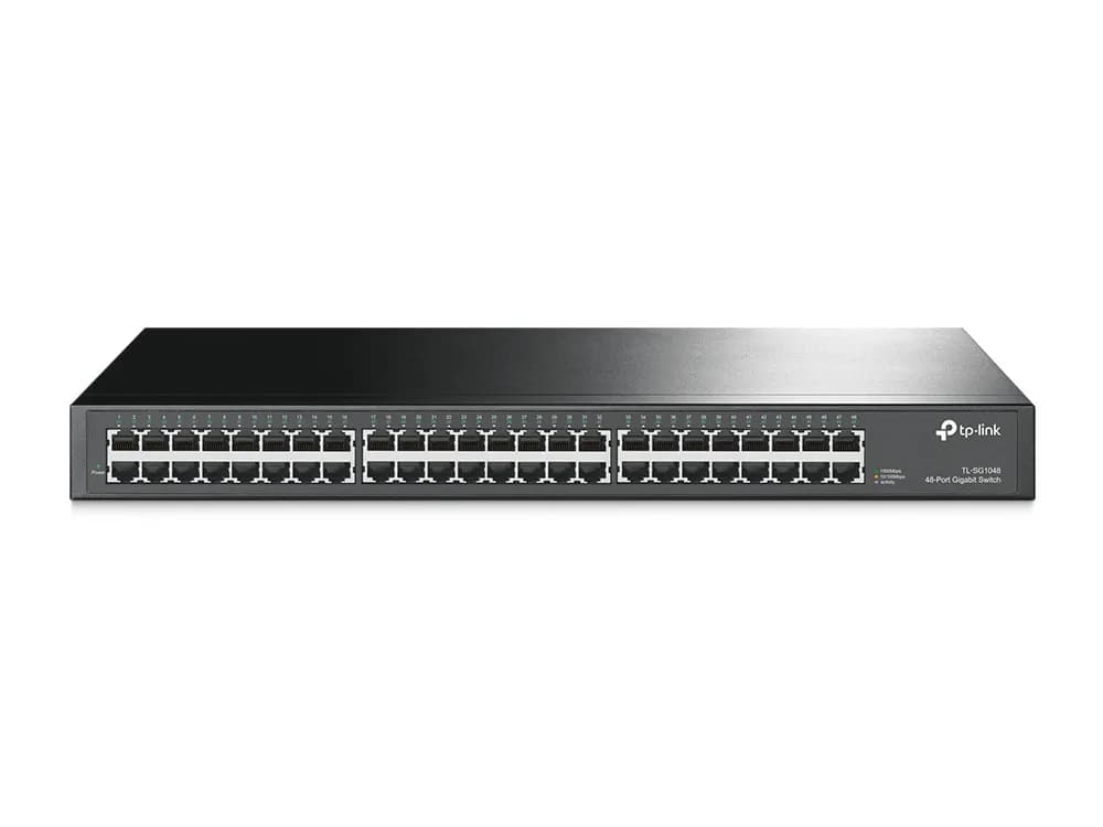 TP-LINK, nätverksswitch, 48-ports 10/100/1000Mbps, RJ45, metall, 19""