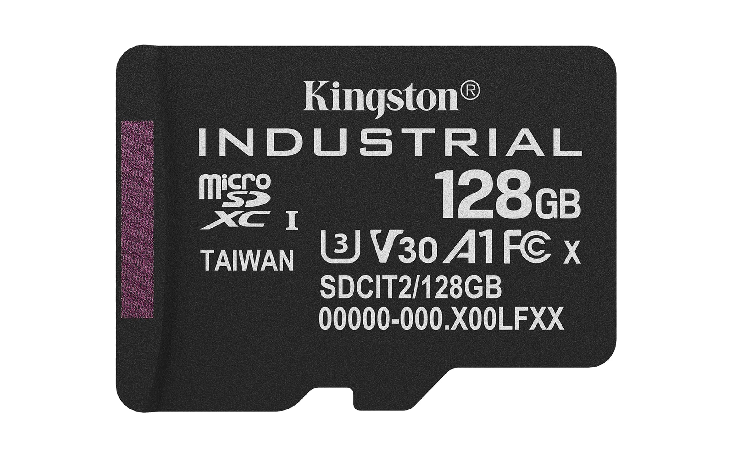 Kingston Industrial 128 Gt MicroSDXC UHS-I U3 V30 A1 -muistikortti, musta
