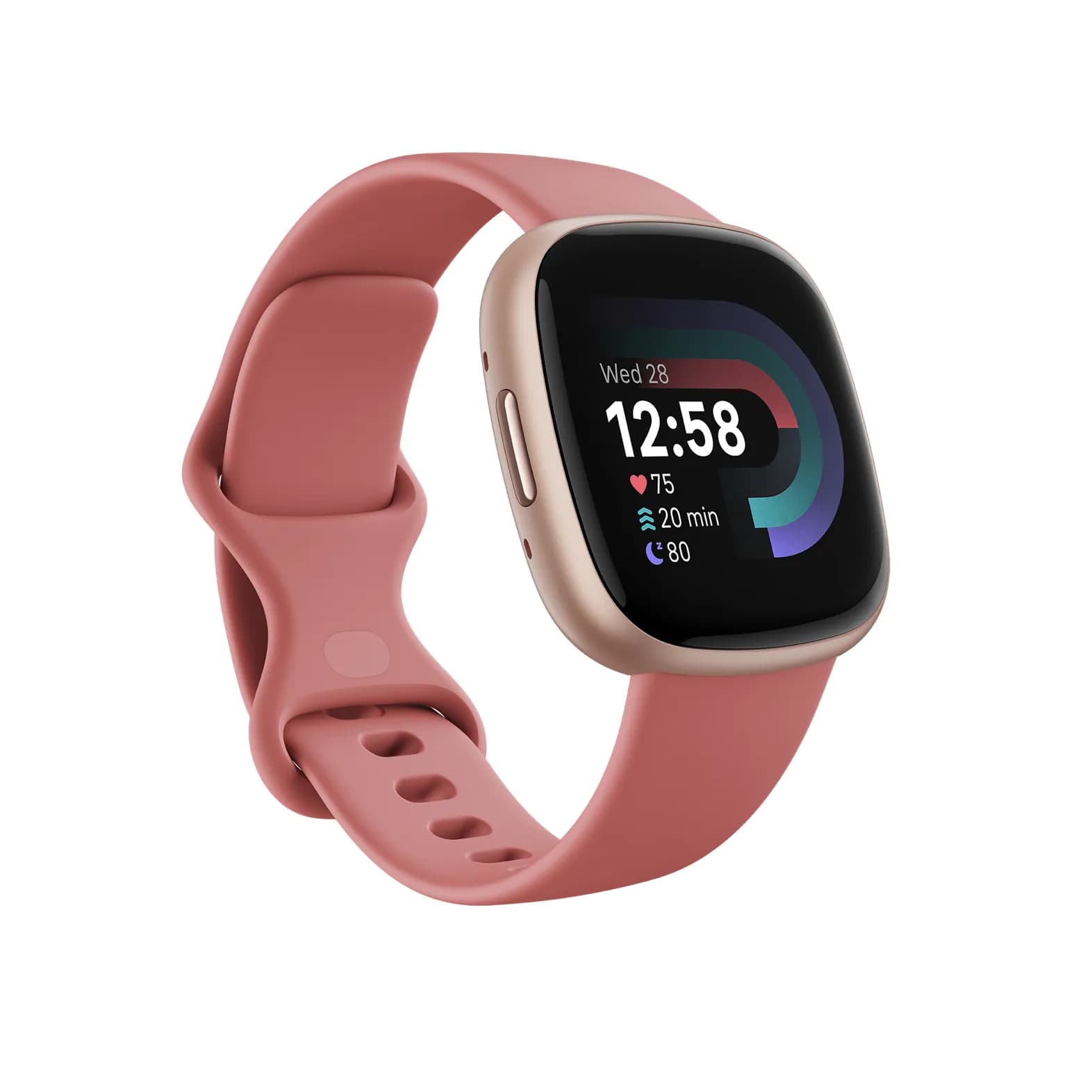 Fitbit Versa 4 28mm -älykello, pink sand