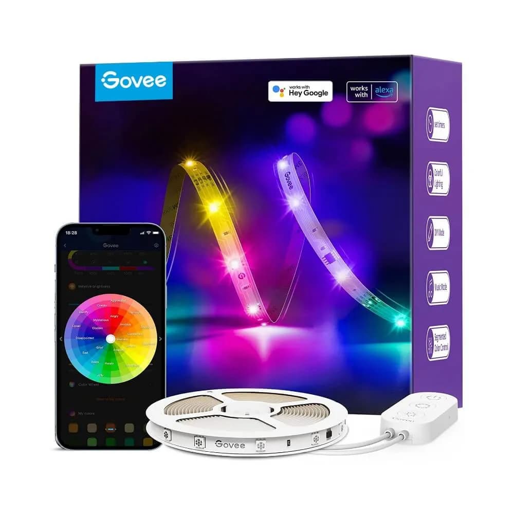 Govee RGBIC Basic -valonauha, RGB, 5m, Wi-Fi, Bluetooth